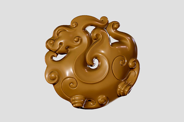 【貔貅把件】玉石雕刻機精雕圖紙貔貅把件