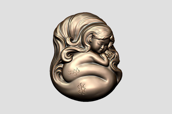 【小美人魚】玉石雕刻機(jī)立體精雕圖紙YD-GJ10101