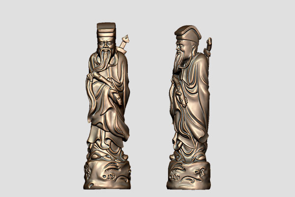 【八仙呂洞賓】立體雕刻機(jī)精雕圖紙YD-RW10119