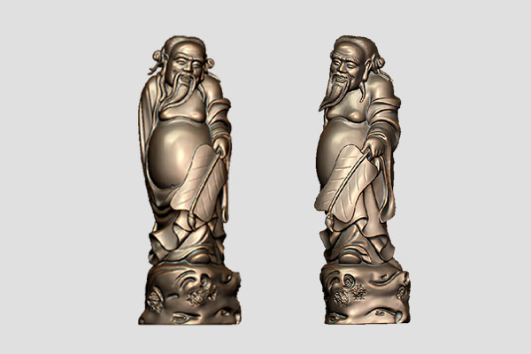 【八仙鐘漢離】五軸玉石雕刻機(jī)擺件精雕圖紙