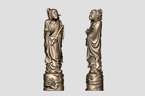 【八仙韓湘子】五軸雕刻機(jī)人物擺件精雕圖紙