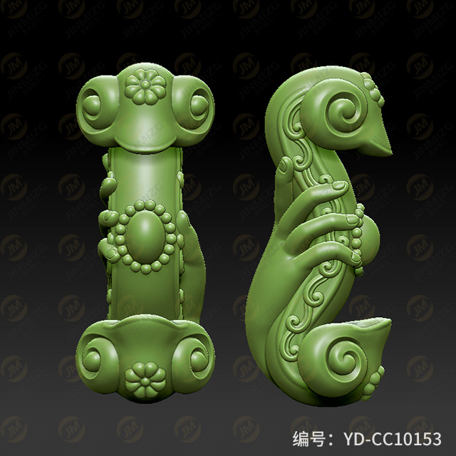 【如意】玉雕機平面浮雕圖紙YD-CC10153